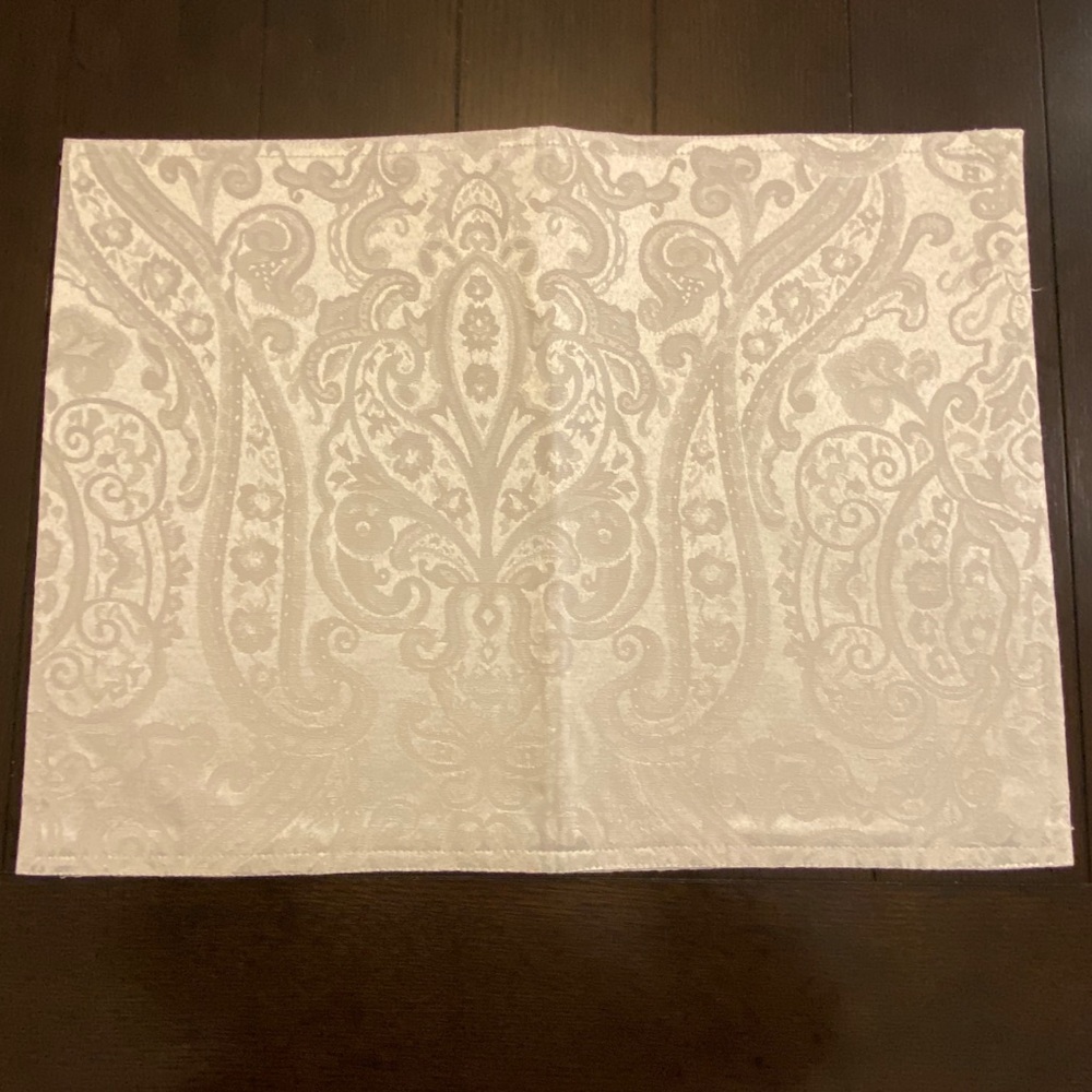 4/$15 Set of 4 silver placemats